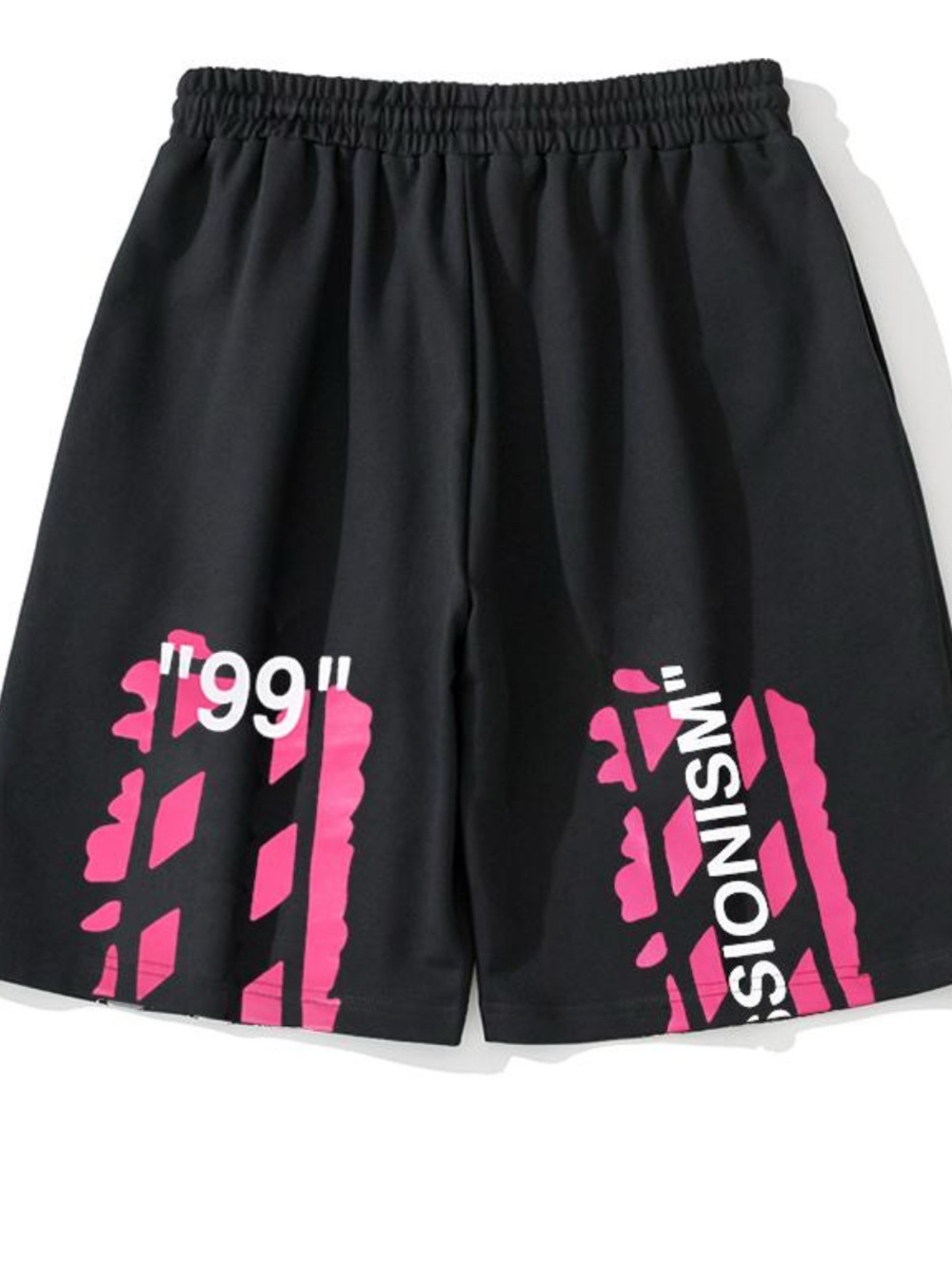 Off-White Black Shorts with White Logo Print